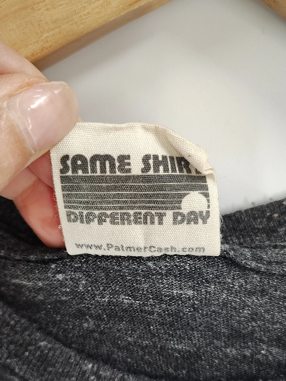 Palmer Cash Tee Size Large Shiner Bock Black Slub READ MEASUREMENTS